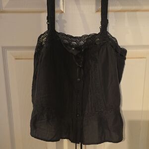 #105 American Eagle Outfitters Black Lace Camisole